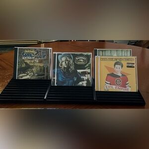 Black CD Display Rack Vintage Holds 30